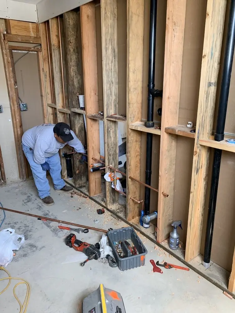 Commercial rough-in plumbing for Gas Line Repair in North Lima